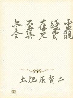 冬至在线电视剧全集免费观看高清