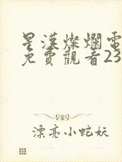 星汉灿烂电视剧免费观看23集