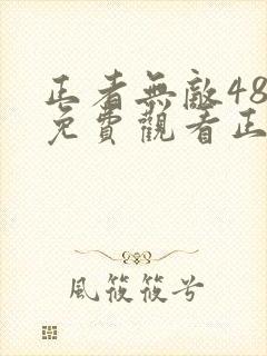 正者无敌48集免费观看正片