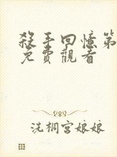 杀手回忆第一季免费观看