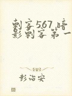 刺客567 暗影刺客第一季封面