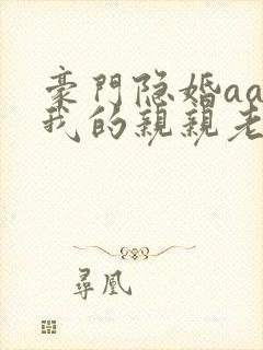 豪门隐婚aa制我的亲亲老婆封面