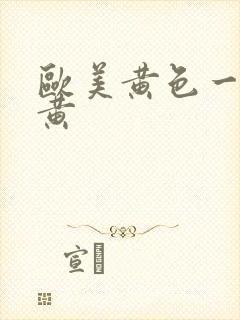 欧美黄色一级特黄