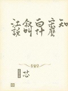 江叙白宋知意小说叫什么