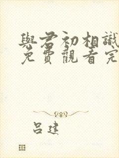 与君初相识全集免费观看完整版封面