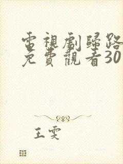 电视剧归路全集免费观看30集完整版