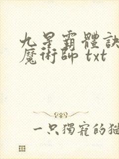 九星霸体诀平凡魔术师 txt