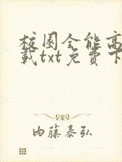 校园全能高手下载txt免费下载全集完结