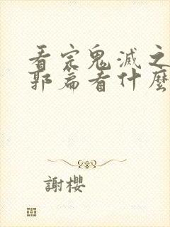 看完鬼灭之刃游郭篇看什么