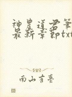 神农道君笔趣阁最新章节txt