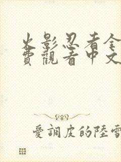 火影忍者全集免费观看中文版封面