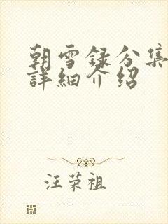 朝雪录分集剧情详细介绍