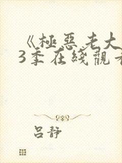 《极恶老大》第3季在线观看免费封面