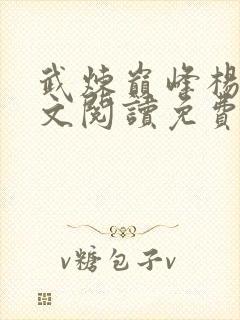 武炼巅峰杨开全文阅读免费封面