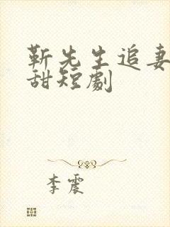 靳先生追妻有点甜短剧