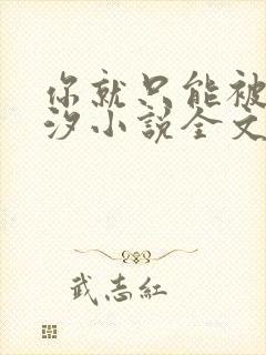 你就只能被by汐小说全文免费阅读封面