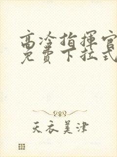 高冷指挥官漫画免费下拉式