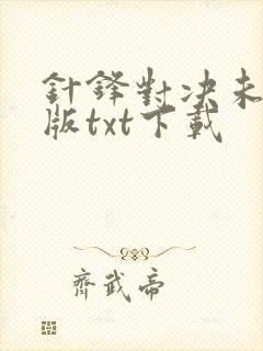 针锋对决未删减版txt下载