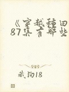 《穿越种田》第87集有哪些细节