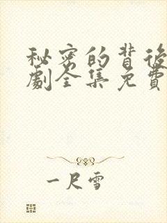 秘密的背后电视剧全集免费播放