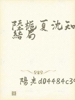 陆栀夏沈知砚大结局