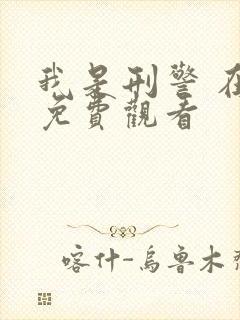 我是刑警 在线免费观看封面