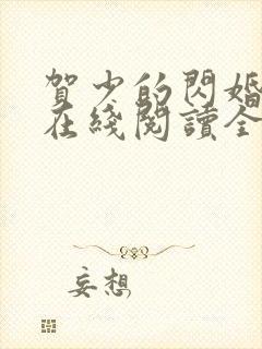 贺少的闪婚暖妻在线阅读全文