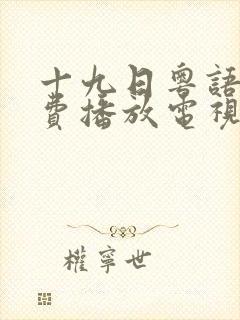 十九日粤语版免费播放电视剧下载