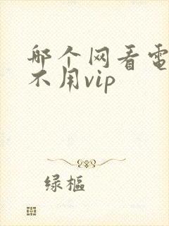 哪个网看电视剧不用vip