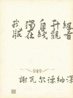 我独自升级完整版在线观看动漫