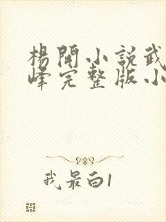 杨开小说武炼巅峰完整版小说