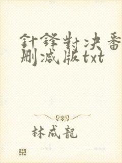 针锋对决番外未删减版txt封面