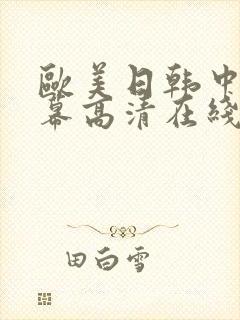 欧美日韩中文字幕高清在线