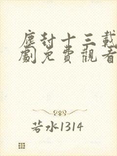 尘封十三载电视剧免费观看全集高清封面