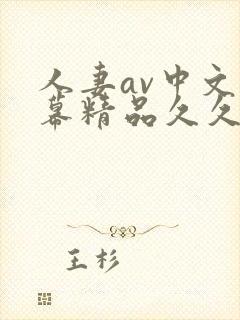 人妻av中文字幕精品久久久