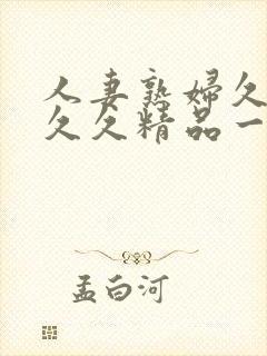 人妻熟妇久久久久久精品一区二区三