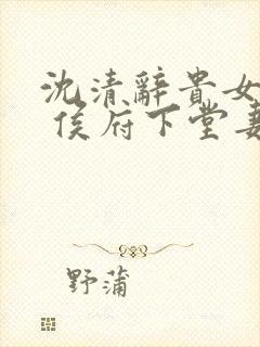 沈清辞贵女重生 侯府下堂妻