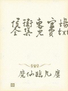 侯卫东官场笔记全集免费txt精校