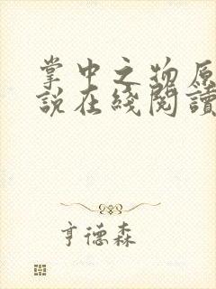 掌中之物原著小说在线阅读