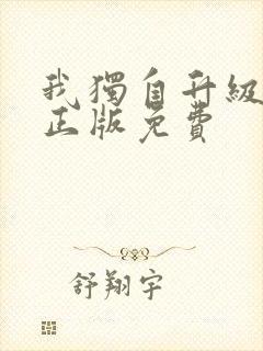 我独自升级漫画正版免费封面