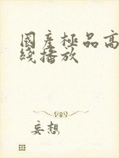 国产极品高清在线播放