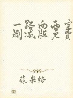 一路向西完整未删减版免费