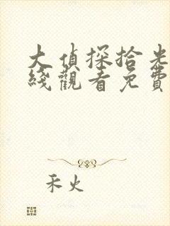 大侦探拾光季在线观看免费版高清封面