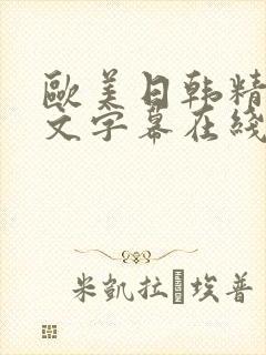 欧美日韩精品中文字幕在线