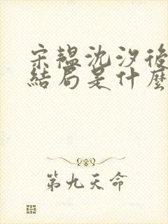 宋韫沈汐后续大结局是什么封面