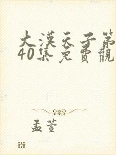 大汉天子第二部40集免费观看电视剧封面