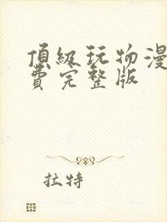 顶级玩物漫画免费完整版