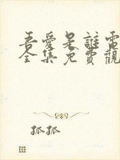 吾爱是谁电视剧全集免费观看高清封面