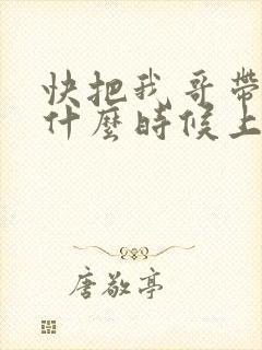 快把我哥带走2什么时候上映封面