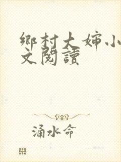 乡村大婶小说全文阅读封面